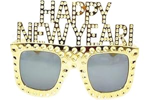 BinaryABC Happy New Years Glasses 2026 Party Eyeglasses,New Years Eve Party Favors Supplies