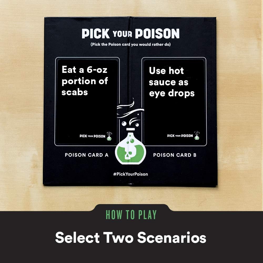 Amazon Com Pick Your Poison Card Game The What Would You Rather Do Party Game Nsfw Edition Toys Games