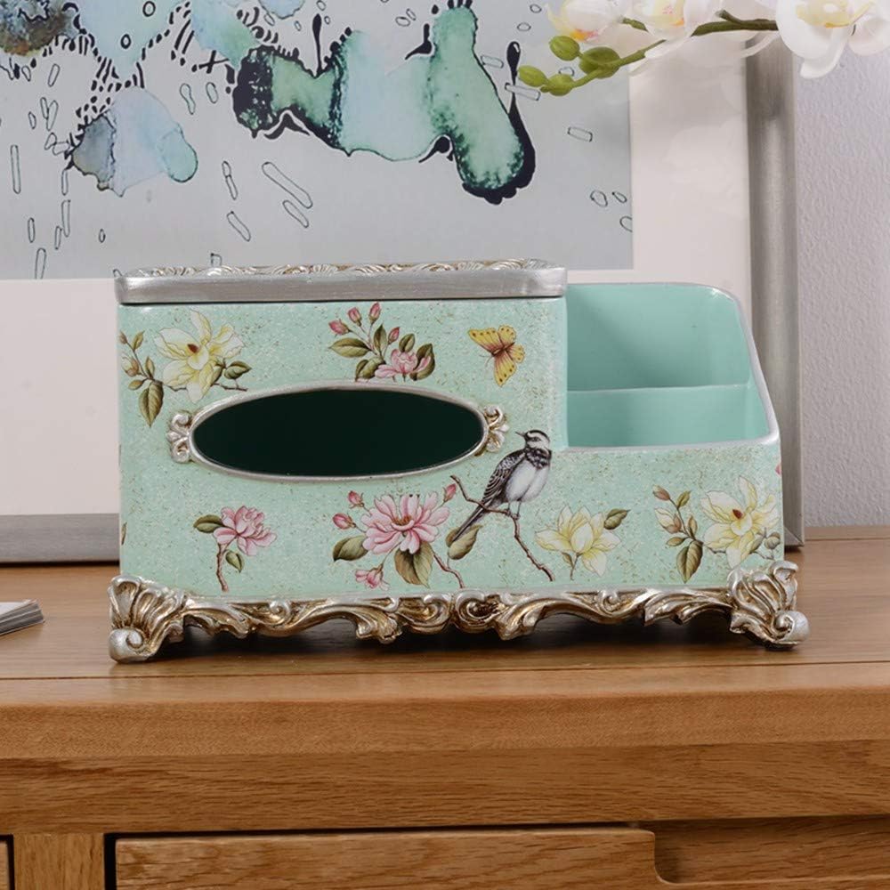 CYJzh European Paper Towel Box Decoration Home Remote Control Storage Multi-Function Storage Box