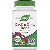 Nature’s Way Devil's Claw Root, Traditional Joint Support*, 960 mg per 2-Capsule Serving, Gluten-Free, Non-GMO Project Verified, 100 Vegan Capsules (Packaging May Vary)