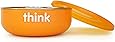 Thinkbaby Low Rise BPA Free Baby Bowl, Silver/Orange