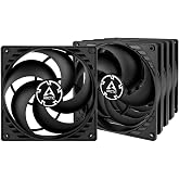 ARCTIC P14 (5 Pack) - PC Fans, 140mm Case Fan, Pressure-optimised, Quiet Motor, Computer, Fan Speed: 1700 RPM - Black