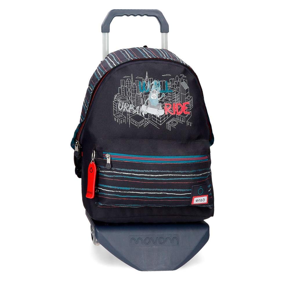 Enso Wall Ride Laptop backpack with trolley Black 30x40x13 cms Polyester 15,6" 22.78L