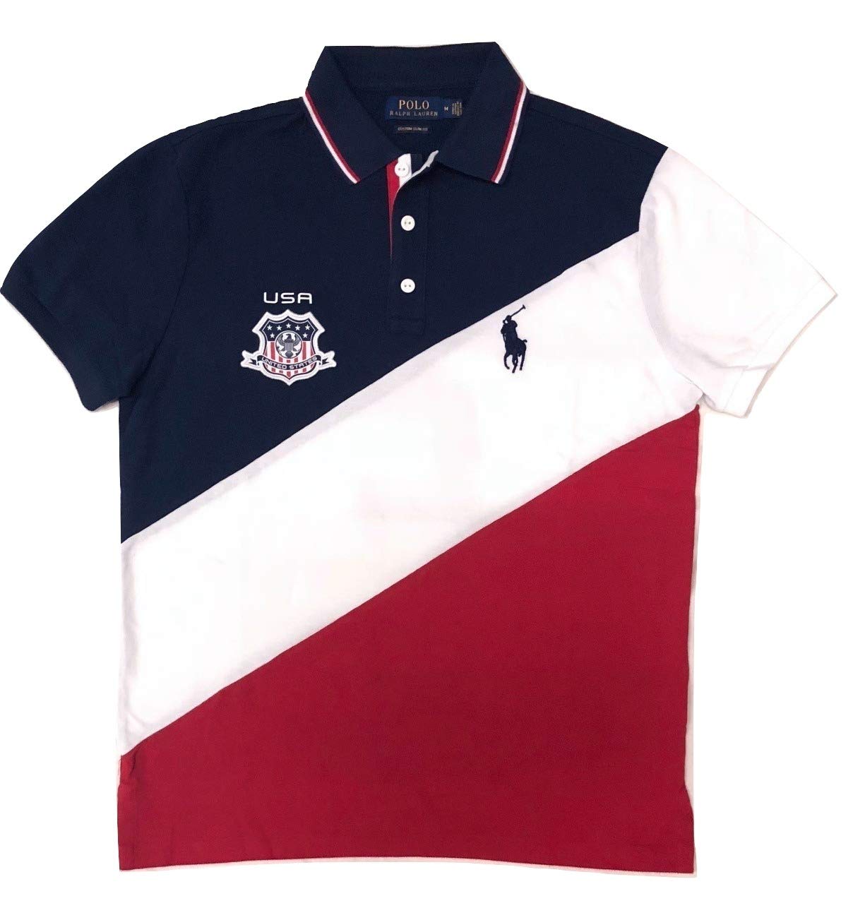 men's big pony custom slim fit mesh polo