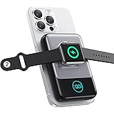 Magnetic Portable Charger for iPhone, 10800mAh Qi2 15W Wireless Power Bank with iWatch Charger,30W PD Fast Charging USB-C Travel Essentials Battery Pack for Magsafe,iPhone 17/16/15/14/13, Apple Watch