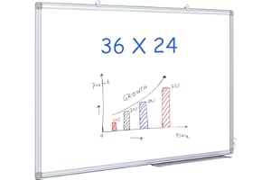 Magnetic White Board, maxtek Whiteboard for Wall Mounted, Lightweight Hanging Whiteboard for Home Office School (36x24inch, W
