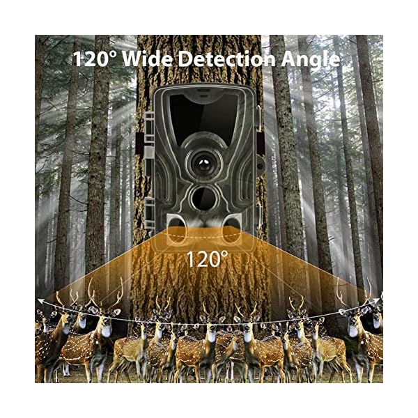LXYDD Wildkamera Fotofalle 16MP 1080P HD Jagdkamera Nachtsicht Bewegungsmelder IP65 Wasserdichter＆ Staubdicht120… – Bild 7