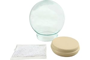 National Artcraft® Clear 4" Glass Water Globe with Rubber Seal and Snow Flakes (Pkg/6)