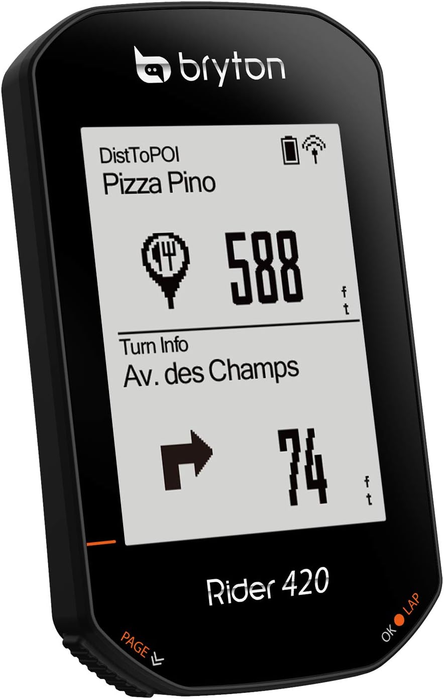 Bryton Rider 420E GPS Bike/Cycling Bike Computer. 35hrs Long Battery Life, Bread-Crumb Trail with Turn-by Turn Follow Track. 5 Satellites Systems Support for Extreme Accuracy.: Electronics