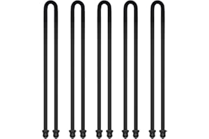 NICO SEE WONDER 5Pcs 18-Inch Original Silicone Cable Tie, Steel-Core Silicone Twist Ties, Reusable Rubber Twist Tie, Cable Tie Straps for Organizing (Dia 5mm)