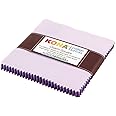 Studio RK Kona Cotton Solids Lavender Fields Charm Squares 42 5-inch Squares Charm Pack Robert Kaufman Fabrics CHS-348-42