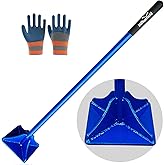 Moosefield Fully Welded Steel Heavy Duty Soil &A sphalt Tamper 8"x8" with 45 inch Handle Garden Landscaping Hand Rammer Compactor for Earth, Gravel and Dirt Pavement Compaction Paver Tool Trash Tamper