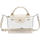 Y&R Direct Clear Bag Purse Stadium Approved Transparent Handbags See Through Crossbody Bag for Concerts Sports Events