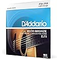 D'Addario EJ11 80/20 Bronze Acoustic Guitars Strings - Light 12-53