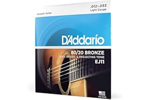 D'Addario EJ11 80/20 Bronze Acoustic Guitars Strings - Light 12-53