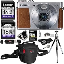 Canon PowerShot G9 X Digital Camera 20.2 MP Sensor & Wi-Fi Silver + Lexar 32GB 2 Pack + Ritz Gear Case + Card Reader + Polaroid 8