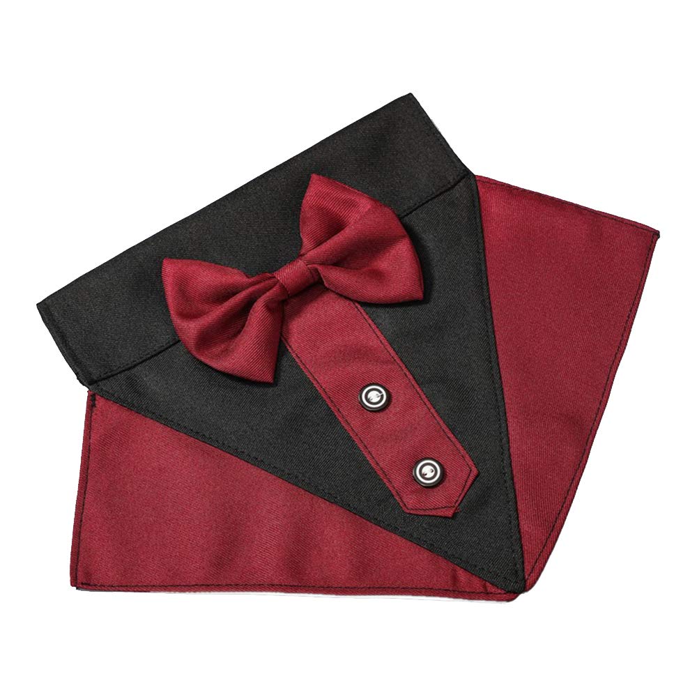 YOFASEN Dog Adjustable Bowtie Collar - Pet Dog Bandanas Neckerchief Scarf Bibs Collar with Bow Tie for Small to Large Dogs