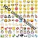 SUPERIOR QUALITY Big Emoji Sticker Jumbo Pack of 1000+20 FREE Stickers. 30 Sheets. 100 New 2016 Design. Reusable Emoji Shape iPhone Stickers 2”, Smiley Face Reward Stickers FREE Emoji Coloring eBook
