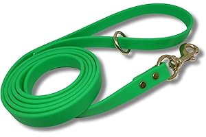 Jim Hodges Dog Training Gummy Dog Leash, Biothane, Dog Training Leash, Waterproof, Weatherproof, 6 Foot Length for Small, Medium & Large Dogs or Puppies, Various Sizes & Colors