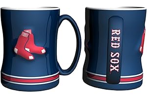 BOELTER BRANDS MLB Boston Red Sox Sculpted Relief Mug, 14-ounce