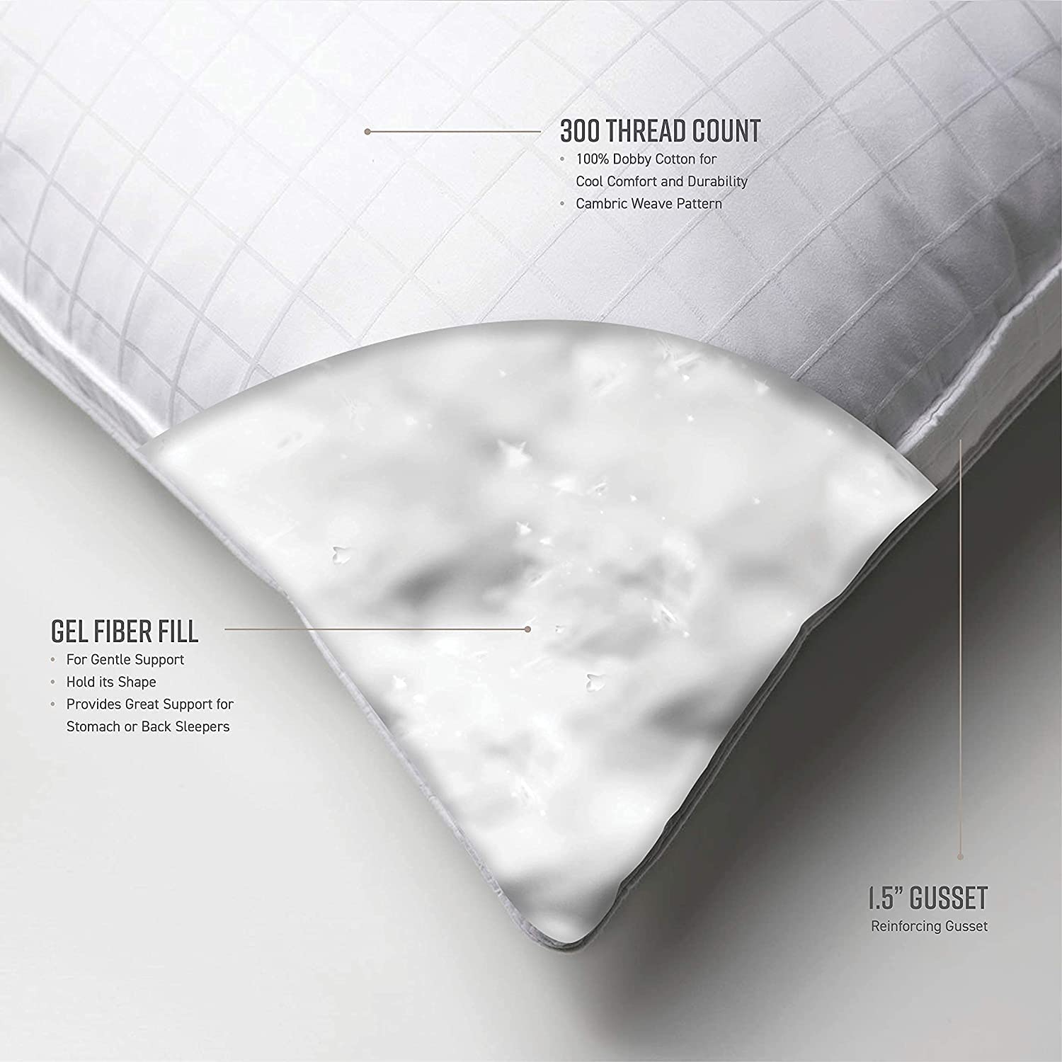 Sobel Westex Sobella Supremo Side and Stomach Sleeper Pillow Hotel