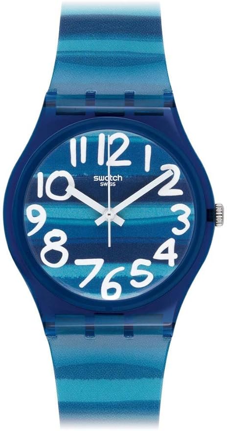 Swatch Unisex-Uhr Analog Quarz mit Plastikarmband – GN237