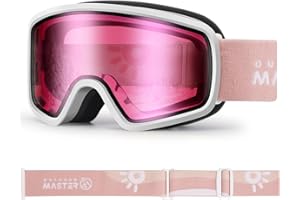 OutdoorMaster Kids Ski Goggles OTG Snowboard Goggles with 100% UV Protection Kids Snow Goggles for Boys Girls Toddler