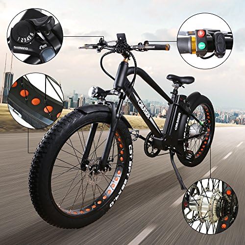 nakto 26 500w electric bicycle Camel 26" Women City Bike White Saddle height 33 Nakto Super Cruiser Nakto 500w