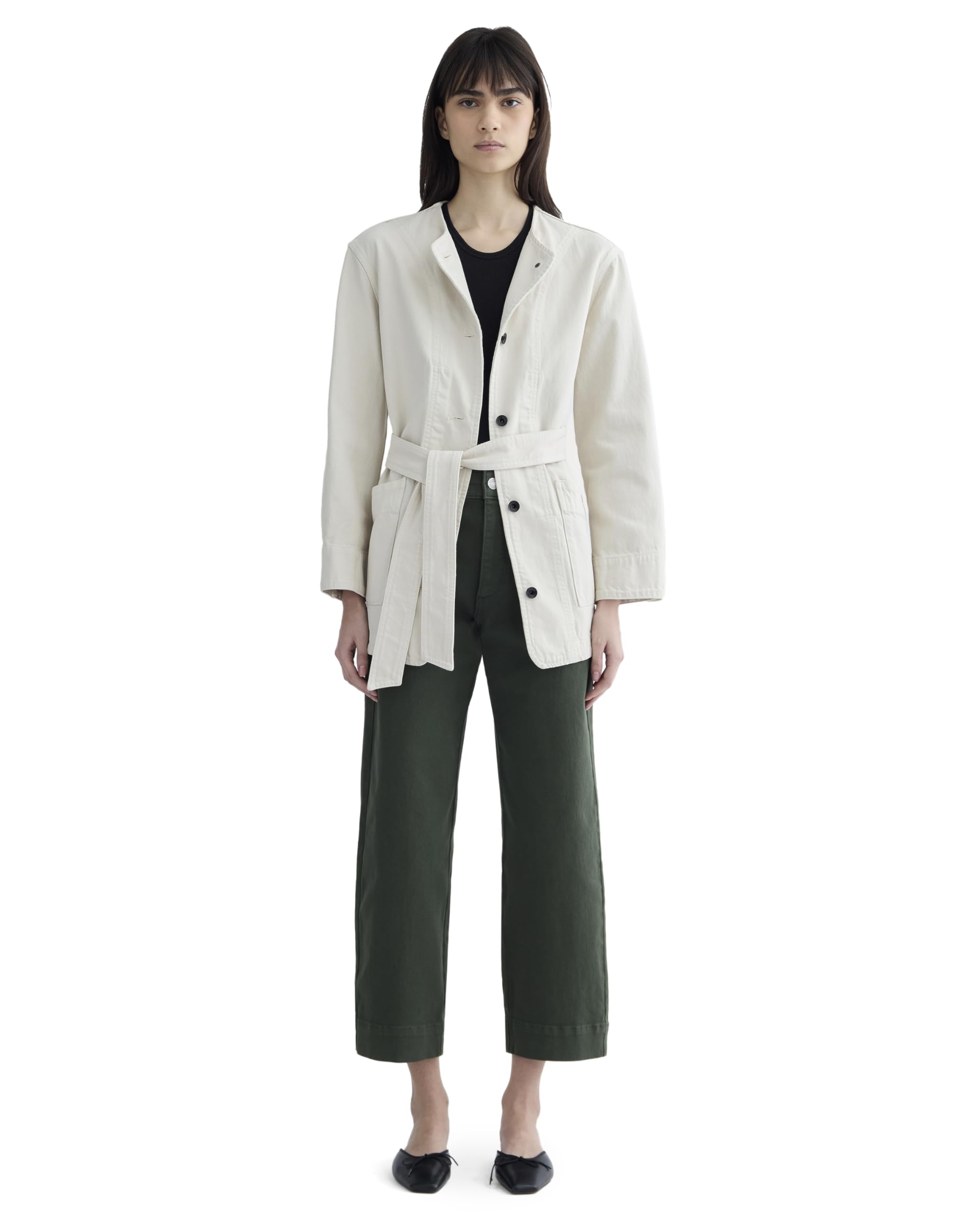 Everlane Women’s The Utility Straight-Leg Pant, Dark Forest