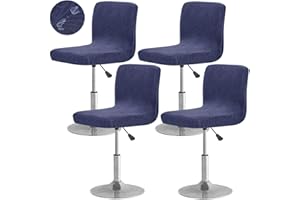 Buenanir Bar Stool Cover with Back Waterproof Counter Height Bar Stool Slipcovers Stretch Swivel Barstools Slipcovers Pub Counter Chairs Covers for Kitchen Island Home Bar 4 Pack Navy