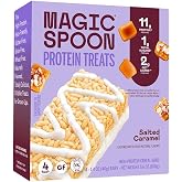 Magic Spoon Salted Caramel Treats, 4 Pack | Crispy Chewy Bar, Low Sugar, Grain Free, Wheat Free, Soy Free, Keto, Kosher, Individually Wrapped, Healthy Snacks