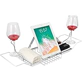 Witheeyou Bathtub Tray, Expandable Carbon Steel Bath Tub, Adjustable Length Bathtub Tray to Fit Most Bathtubs, Bathroom Acces