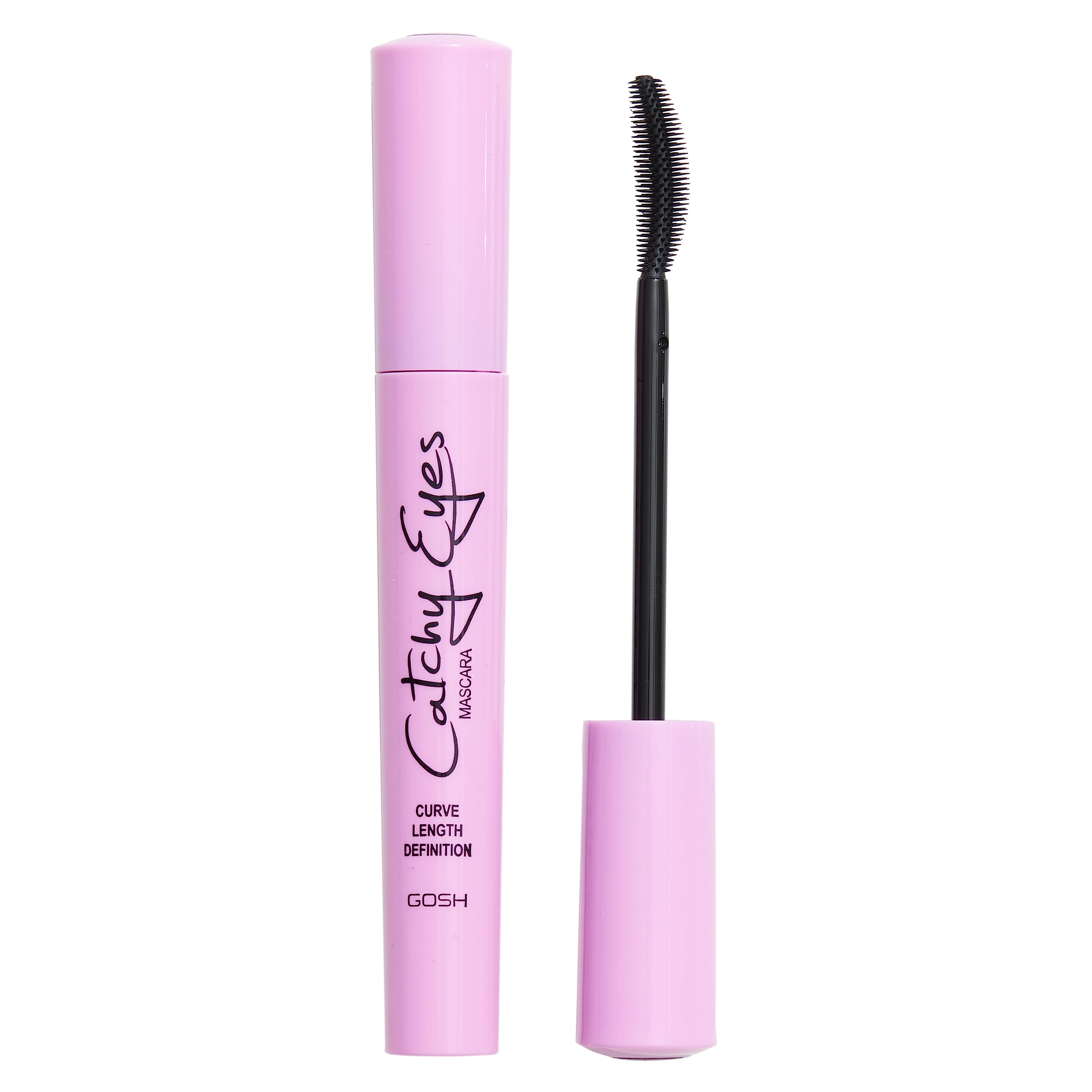 GOSH Catchy Eyes Mascara Allergy Certified for extra long, defined lashes with cat eye effect I Hypoallergenic mascara for allergy sufferers and contact lens wearers I Perfume free I 001 Black
