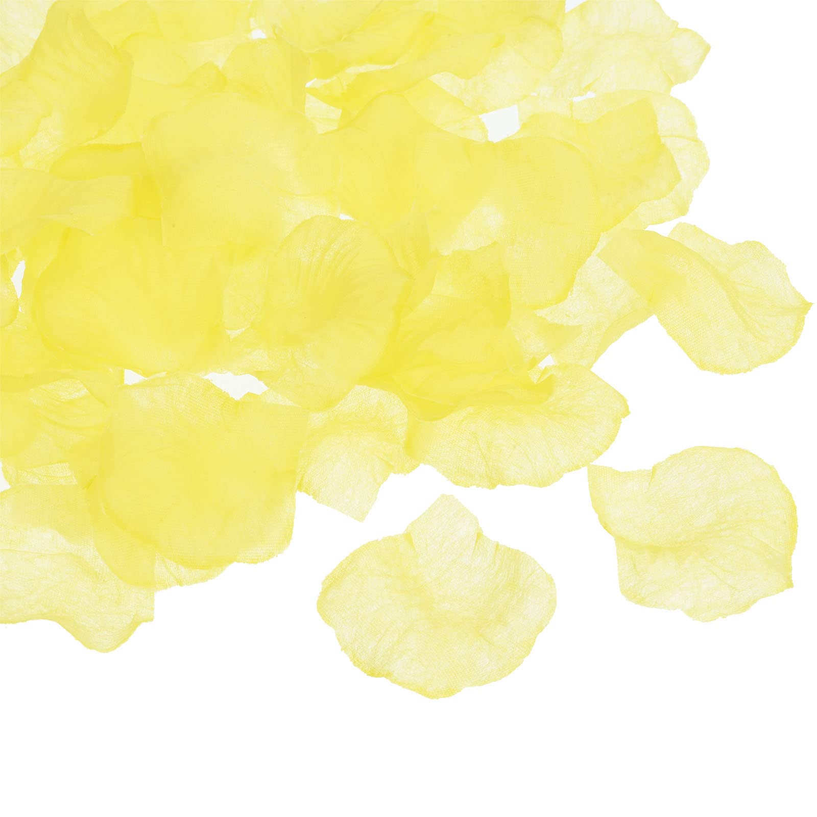PATIKIL Artificial Rose Petals, 1200Pcs Fake Flowers Silk Petal Decoration Supplies for Romantic Night Wedding Party Event Decor, Yellow — image 1