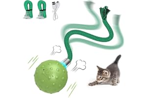 umosis Interactive Cat Toys for Bored Indoor Adult Cats, Automatic Fast Move On Carpet, Bird Chirping & Motion Activated Cat Ball