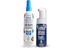 Miss Mouth's Messy Eater Stain Treater and Messy Steppers Shoe Cleaner Magic Duo - Stain Remover for Clothes, Carpet, Upholstery and Shoe Cleaner for Sneakers, Leather, Cloth, Mesh