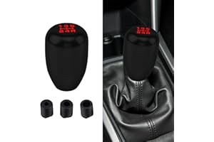 CHRYMUM Car Gear Shift Knobs, Manual Gear Shift Knobs Replacement, Universal Car Accessories Interior Stick Shift Knob, Manual 5 Speed Universal Gear Stick Shift Knob for Car Truck SUV (Black)