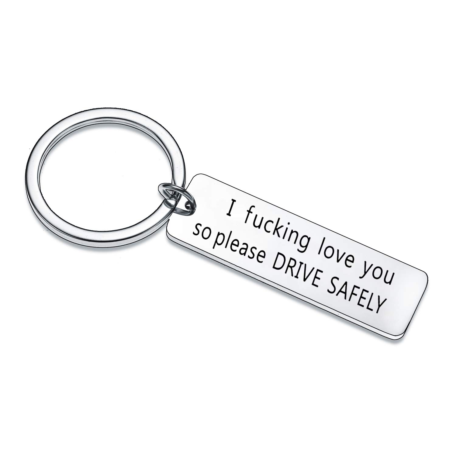 Drive Safe Gifts for Men Funny Gift for Dad Husband Boyfriends Gift from Girlfriend Wife Drive Safely Keyring for New Driver Gift Valentines Jewellery Father’s Day Present (Style 06-Please Drive Safe)