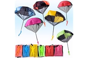 Pinkiwine 6 Pack Parachute Toys Throwing Toy for Kids Boys Girls Christmas Stocking Stuffers Party Favors Gifts