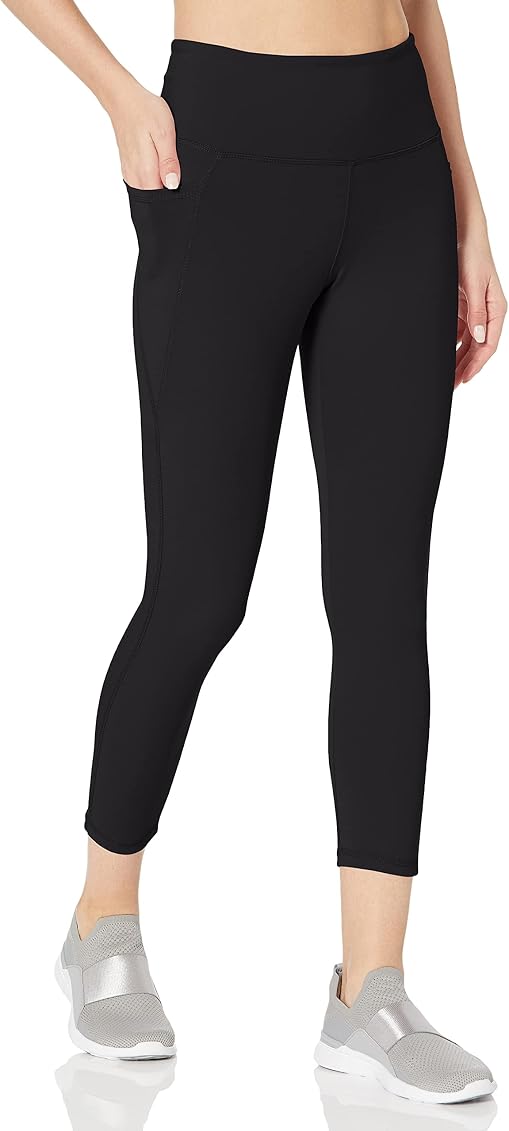 Danskin Women's Curved Contour Capri Legging, Black Salt, Small at Amazon  Women's Clothing store