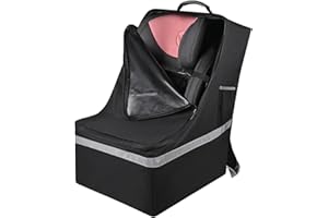 BIGCOON Car Seat Bags for Air Travel, Heavy Duty Carseat Travel Bag for Airplane, Gate Check Bag for Car Seats, Waterproof Large Backpack, Carseat Travel Cover - Baby/Toddler Travel Essentials for Flying