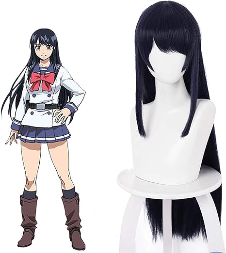 Amazon Co Jp アニメコスプレウィッグ 本城ゆり無料ウィッグキャップ付きコスプレウィッグ Cosplay かつら Color Black ホーム キッチン