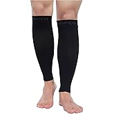 8-15 mmHg 1Pair Men and Women Wide Calf Sleeve Brace Compression Socks for Leg Support, Pain Relief