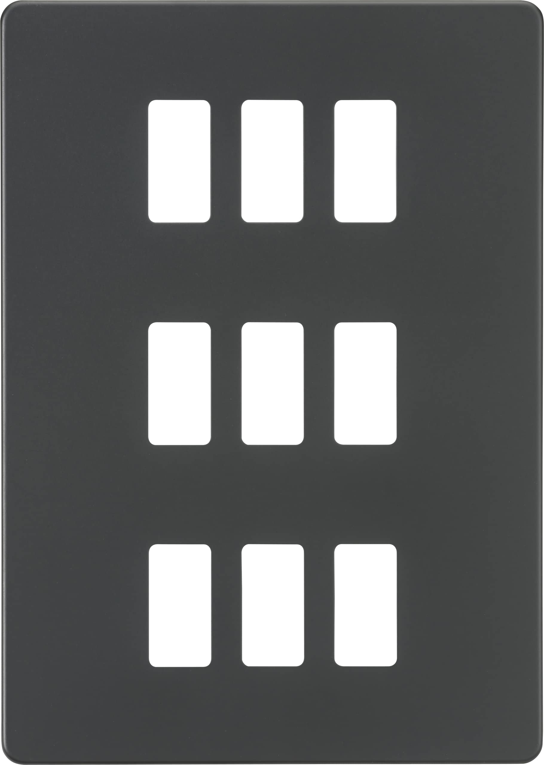 Screwless 9G Grid faceplate - Anthracite
