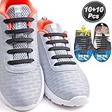 EZIGO No Tie Shoelaces for Kids and Adults, Elastic Silicone No Tie Laces for Sneaker