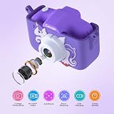 Cocopa Kids Camera 1080P 12MP 32GB Kit Purple 2In IPS Screen 3-12Y view 3