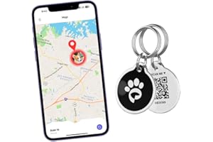 HeyBuddy® QR Code Smart Pet Tags for Dogs & Cats - Personalized Pet Tag Stores Multiple Informations, Includes Scannable GPS Coordinates, Real-Time Notifications, Health Documents & Community Alerts