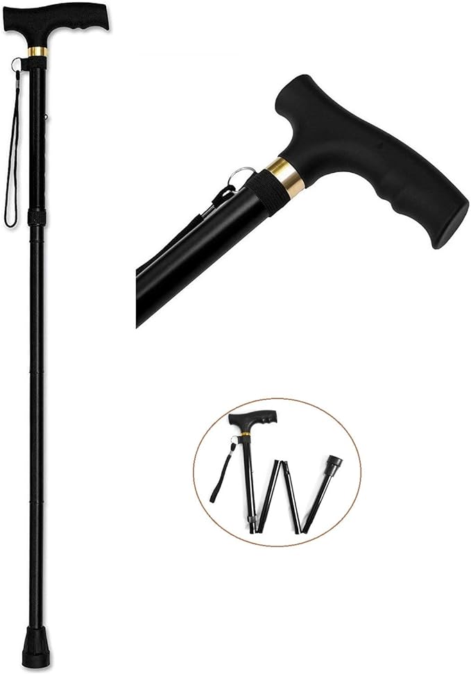 Comfkey Updated Folding Walking Canes Ergonomic Handle Design