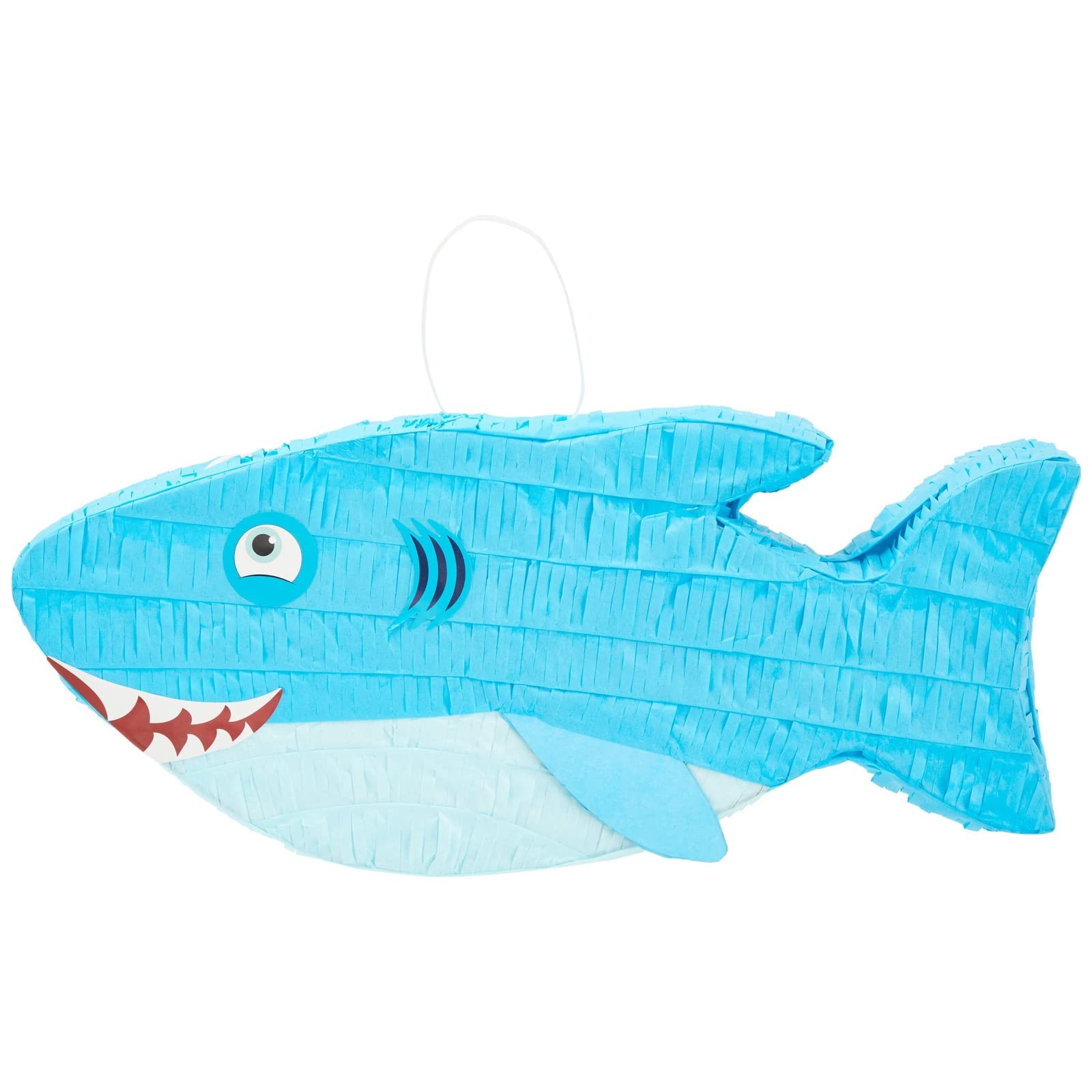 Shark Pinata, Ocean-Themed Fish Pinata, Shark Birthday Decorations, Under the Sea Party Decor (Small, 3.2
