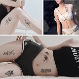 luoshaPUCY 60 Sheets Tiny Waterproof Temporary Tattoos for Men Women Arm Neck view 4